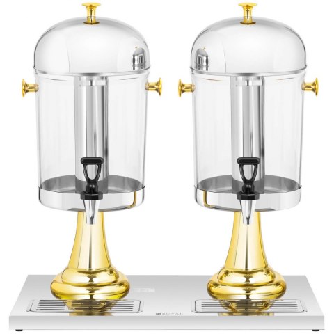 Dyspenser dozownik chłodzący bufetowy do soków napojów podwójny 2 x 8 l Royal Catering Dyspenser dozownik chłodzący bufetowy do soków napojów podwójny 2 x 8 l Royal Catering