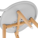 Krzesło skandynawskie nowoczesne z oparciem szczebelkowym 2 szt. białe Royal Catering