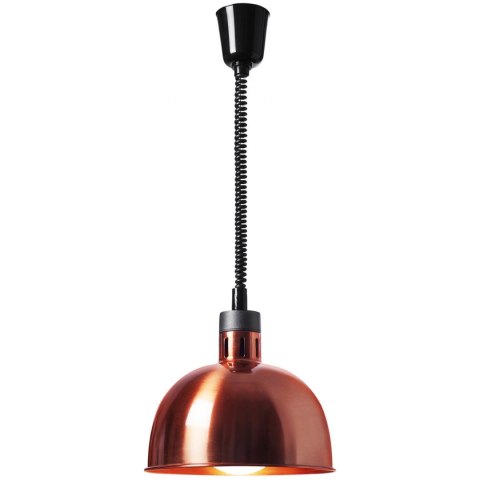 Lampa grzewcza do potraw na podczerwień IR wisząca miedziana śr. 29 cm 250 W Royal Catering Lampa grzewcza do potraw na podczerwień IR wisząca miedziana śr. 29 cm 250 W Royal Catering