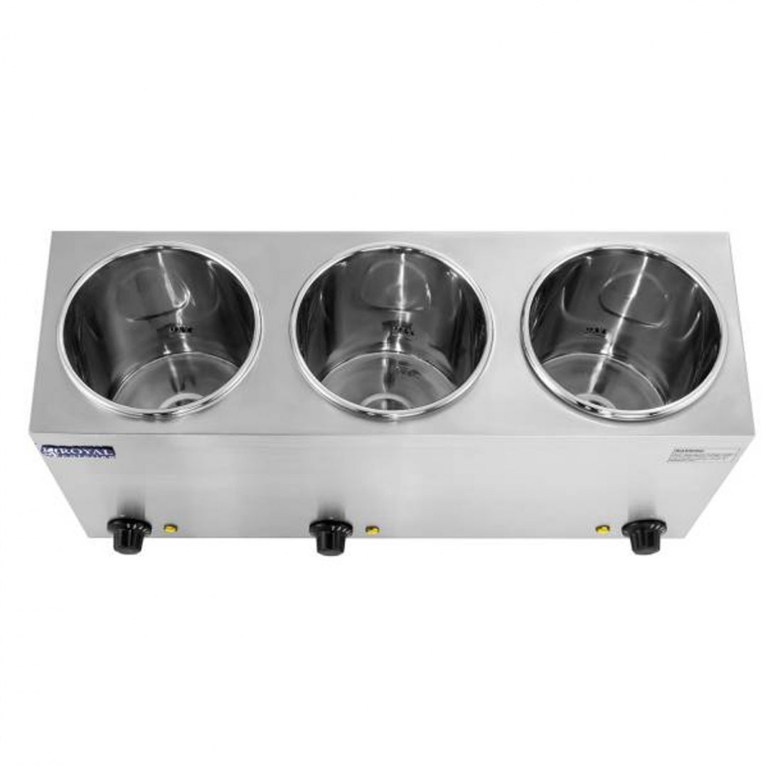Bemar elektryczny podgrzewacz do zupy 450W 230V 3 x 3.8L Royal Catering Bemar elektryczny podgrzewacz do zupy 450W 230V 3 x 3.8L Royal Catering