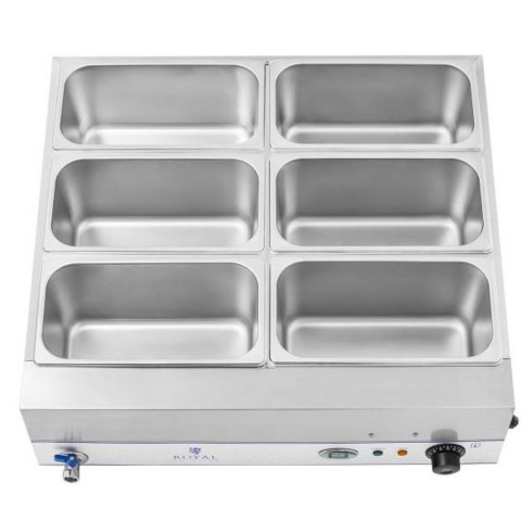 Bemar podgrzewacz wodny na podstawie stalowej 6 x GN 1/3 2000W 230V Royal Catering Bemar podgrzewacz wodny na podstawie stalowej 6 x GN 1/3 2000W 230V Royal Catering