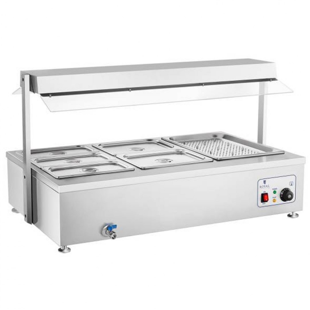 Bemar wodny podgrzewacz wolnostojący z kranem 6 x GN 150mm 55L Royal Catering Royal Catering Bemar wodny podgrzewacz wolnostojący z kranem 6 x GN 150mm 55L Royal Catering Royal Catering