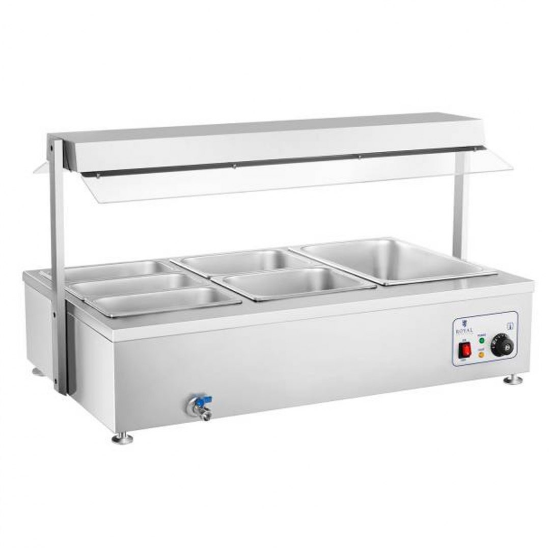 Bemar wodny podgrzewacz wolnostojący z kranem 6 x GN 150mm 55L Royal Catering Royal Catering Bemar wodny podgrzewacz wolnostojący z kranem 6 x GN 150mm 55L Royal Catering Royal Catering