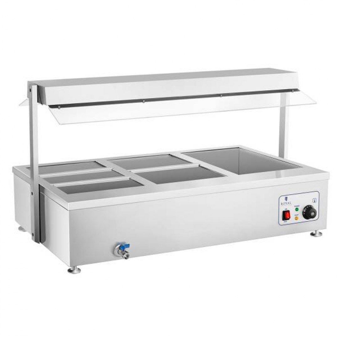 Bemar wodny podgrzewacz wolnostojący z kranem 6 x GN 150mm 55L Royal Catering Royal Catering Bemar wodny podgrzewacz wolnostojący z kranem 6 x GN 150mm 55L Royal Catering Royal Catering