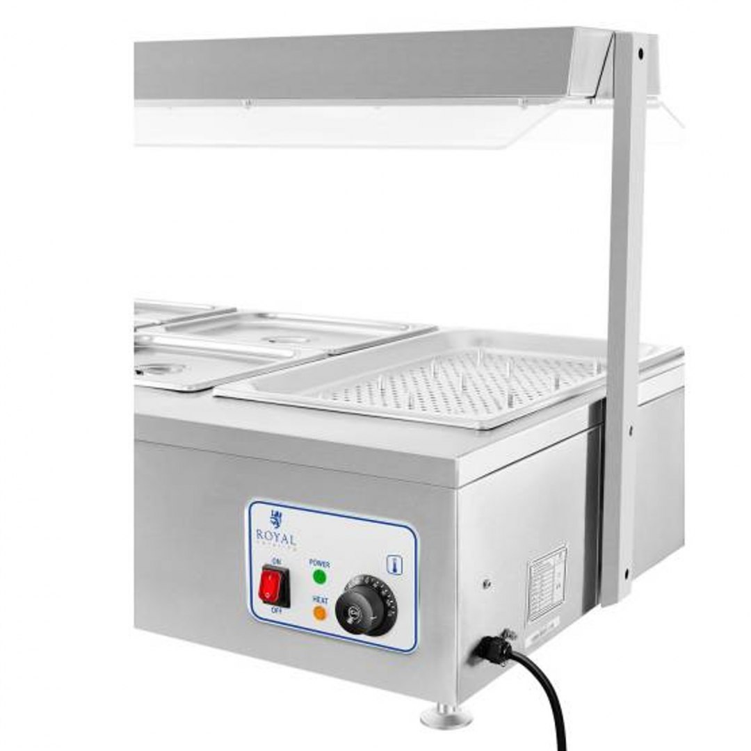 Bemar wodny podgrzewacz wolnostojący z kranem 6 x GN 150mm 55L Royal Catering Royal Catering Bemar wodny podgrzewacz wolnostojący z kranem 6 x GN 150mm 55L Royal Catering Royal Catering