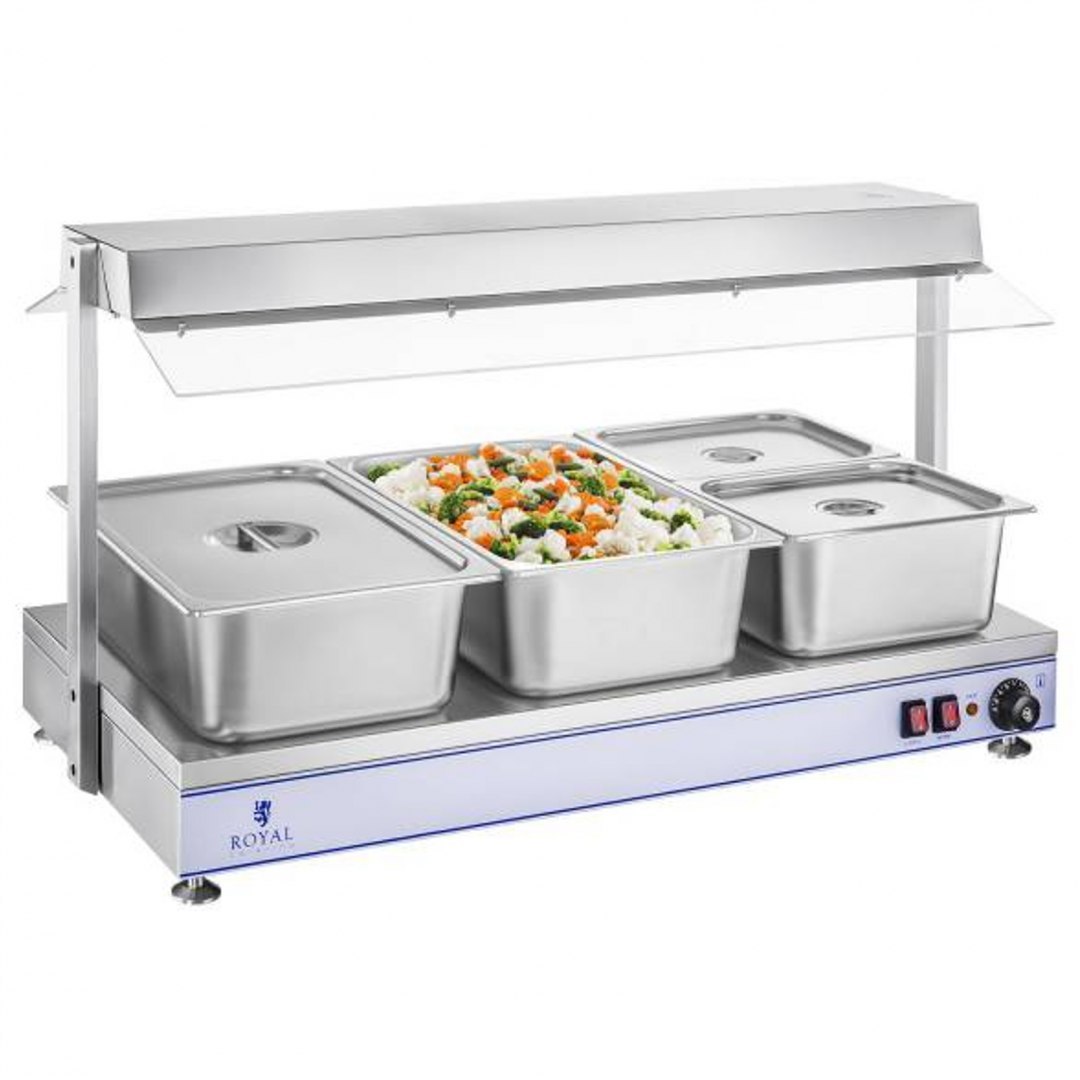Elektryczna płyta taca grzewcza kompaktowa 4 lampy halogenowe 2000W 230V Royal Catering Elektryczna płyta taca grzewcza kompaktowa 4 lampy halogenowe 2000W 230V Royal Catering
