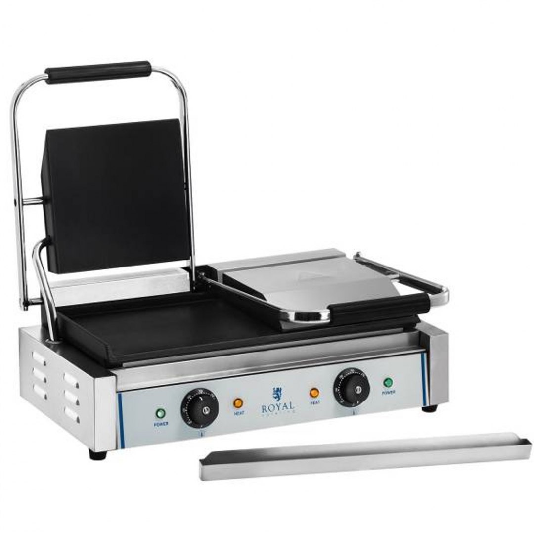 Kontakt grill kontaktowy dwustronny podwójny gładki 3600W 230V Royal Catering Royal Catering Kontakt grill kontaktowy dwustronny podwójny gładki 3600W 230V Royal Catering Royal Catering
