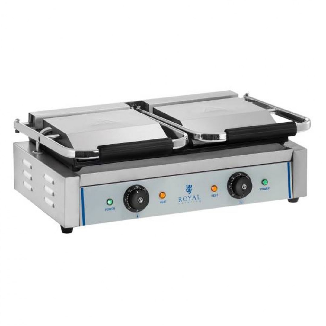 Kontakt grill kontaktowy dwustronny podwójny gładki 3600W 230V Royal Catering Royal Catering Kontakt grill kontaktowy dwustronny podwójny gładki 3600W 230V Royal Catering Royal Catering