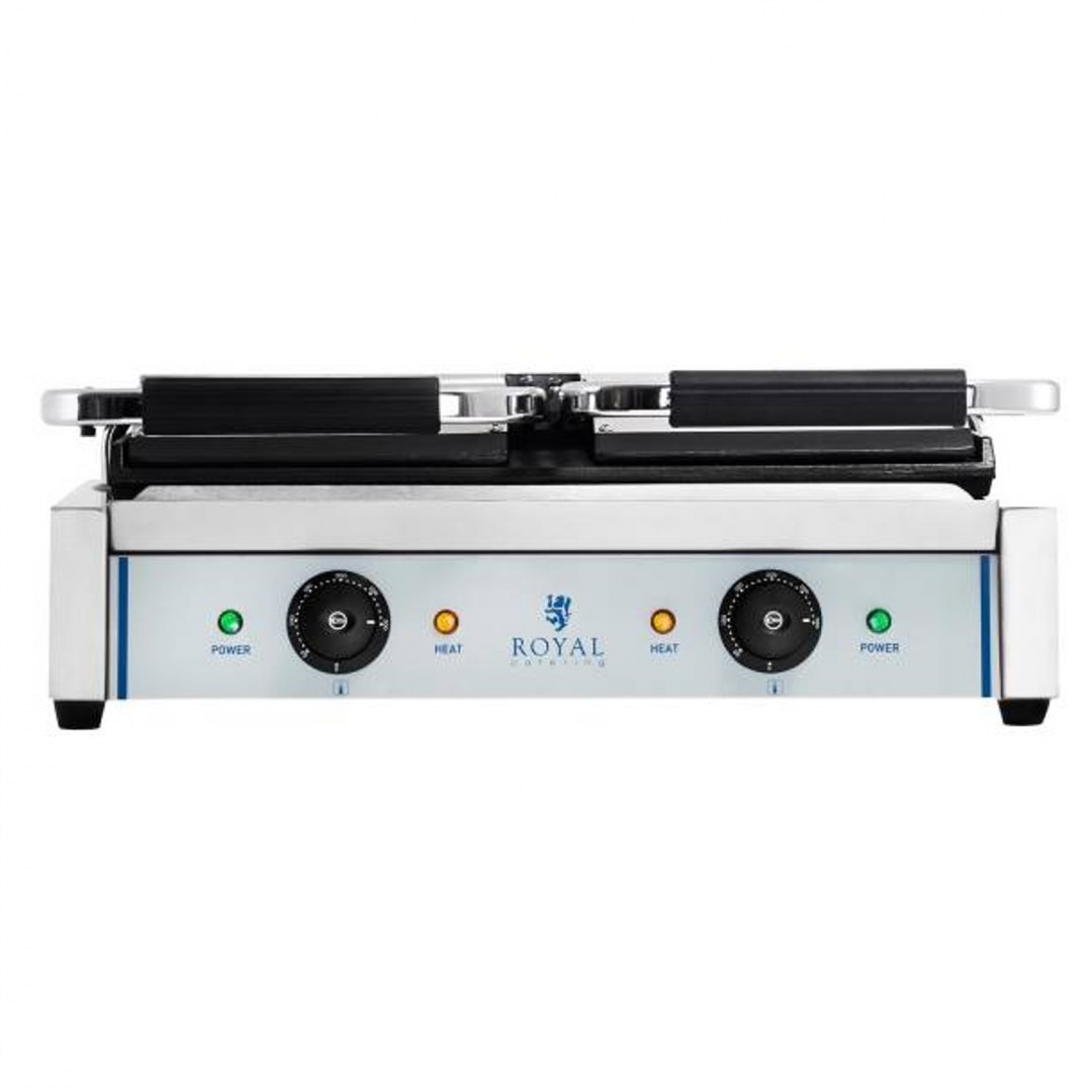 Kontakt grill kontaktowy dwustronny podwójny gładki 3600W 230V Royal Catering Royal Catering Kontakt grill kontaktowy dwustronny podwójny gładki 3600W 230V Royal Catering Royal Catering