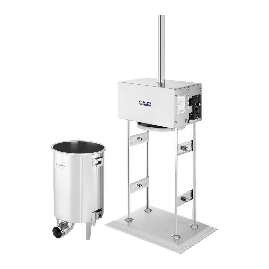 Napełniacz nadziewarka do kiełbasy elektryczna z silnikiem Royal Catering + 4 lejki 10L Royal Catering Napełniacz nadziewarka do kiełbasy elektryczna z silnikiem Royal Catering + 4 lejki 10L Royal Catering