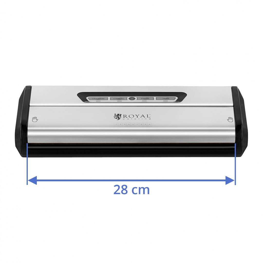 Pakowarka zgrzewarka próżniowa listwowa na worki do żywności 28cm 175W 230V Royal Catering Royal Catering Pakowarka zgrzewarka próżniowa listwowa na worki do żywności 28cm 175W 230V Royal Catering Royal Catering