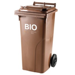 Pojemnik kubeł na BIO odpady i śmieci spożywcze ATESTY Europlast Austria - brązowy 120L Europlast Austria