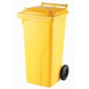 Pojemnik kubeł na odpady i śmieci ATESTY Europlast Austria - żółty 120L Europlast Austria