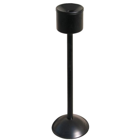 Popielniczka samogasnąca wolnostojąca na słupku wewnętrzna czarna śr. 15cm wys. 60cm MEVA Popielniczka samogasnąca wolnostojąca na słupku wewnętrzna czarna śr. 15cm wys. 60cm MEVA