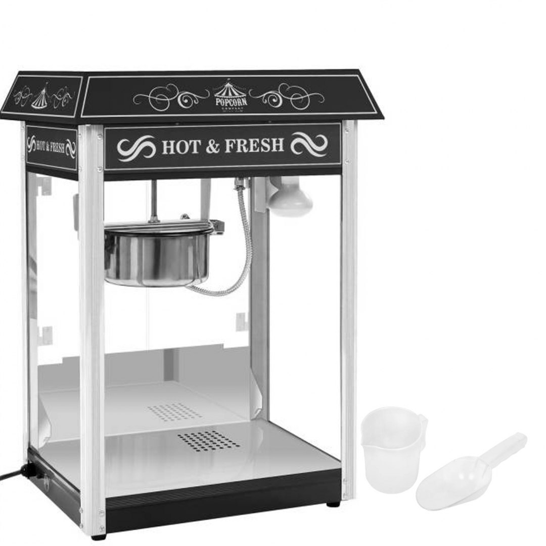 Profesjonalna wydajna maszyna do popcornu nastawna 230V 1.6kW czarna Royal Catering Profesjonalna wydajna maszyna do popcornu nastawna 230V 1.6kW czarna Royal Catering
