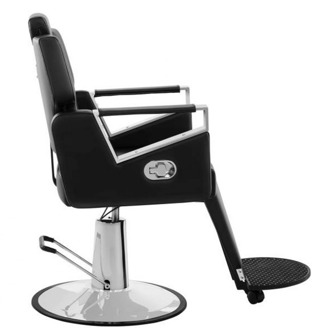 Profesjonalny fotel fryzjerski barberski z podnóżkiem obrotowy TURIN Physa czarny Physa Profesjonalny fotel fryzjerski barberski z podnóżkiem obrotowy TURIN Physa czarny Physa
