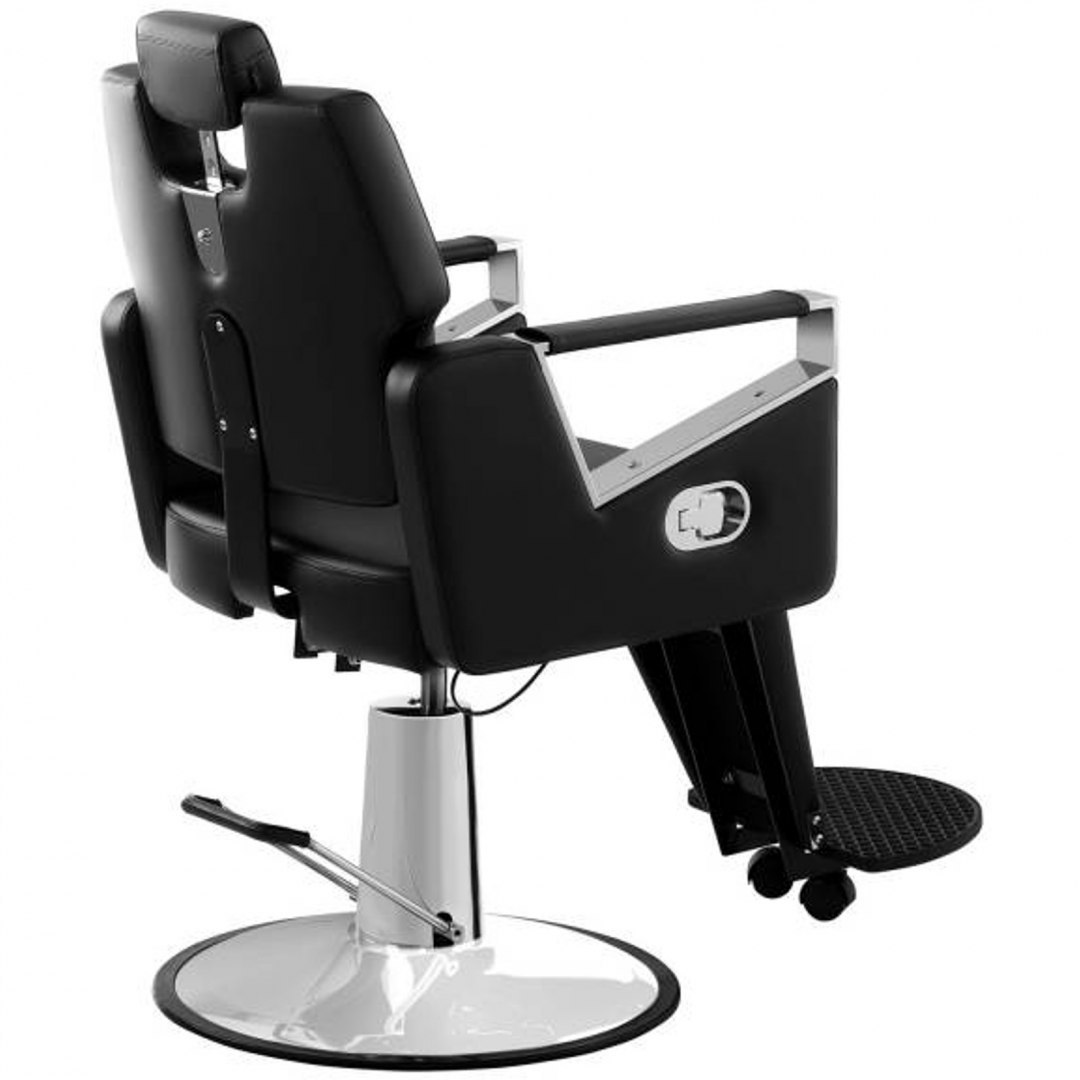 Profesjonalny fotel fryzjerski barberski z podnóżkiem obrotowy TURIN Physa czarny Physa Profesjonalny fotel fryzjerski barberski z podnóżkiem obrotowy TURIN Physa czarny Physa