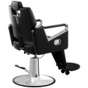 Profesjonalny fotel fryzjerski barberski z podnóżkiem obrotowy TURIN Physa czarny Physa