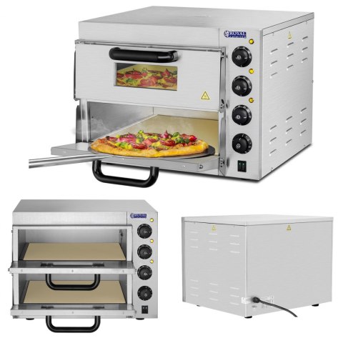 Profesjonalny piec do pizzy podwójny 2 x 40cm 3000W 230V Royal Catering Royal Catering Profesjonalny piec do pizzy podwójny 2 x 40cm 3000W 230V Royal Catering Royal Catering