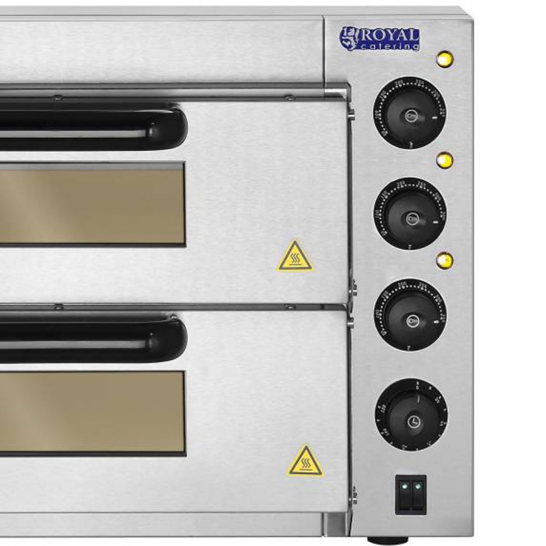 Profesjonalny piec do pizzy podwójny 2 x 40cm 3000W 230V Royal Catering Royal Catering Profesjonalny piec do pizzy podwójny 2 x 40cm 3000W 230V Royal Catering Royal Catering