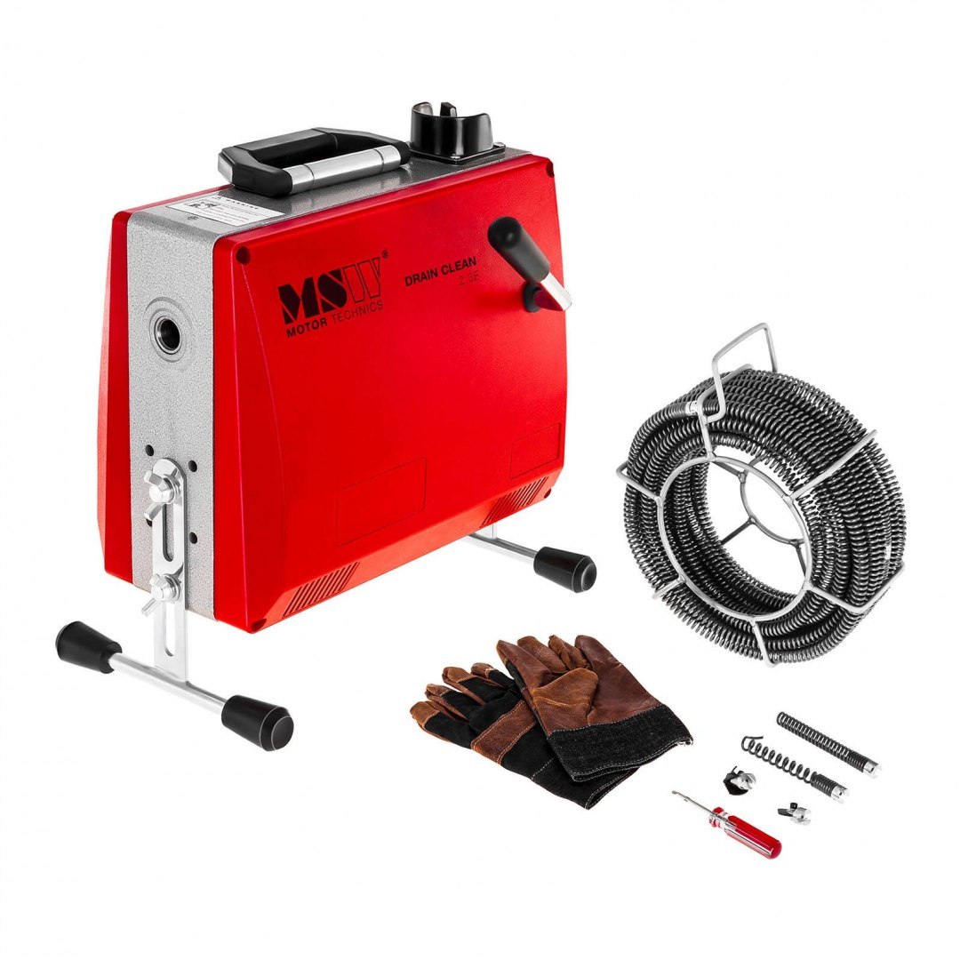 Przepychacz udrażniacz spirala żmijka do rur elektryczna 390W śr. 30 - 100 mm MSW-DRAIN CLEAN 2.3E MSW Przepychacz udrażniacz spirala żmijka do rur elektryczna 390W śr. 30 - 100 mm MSW-DRAIN CLEAN 2.3E MSW