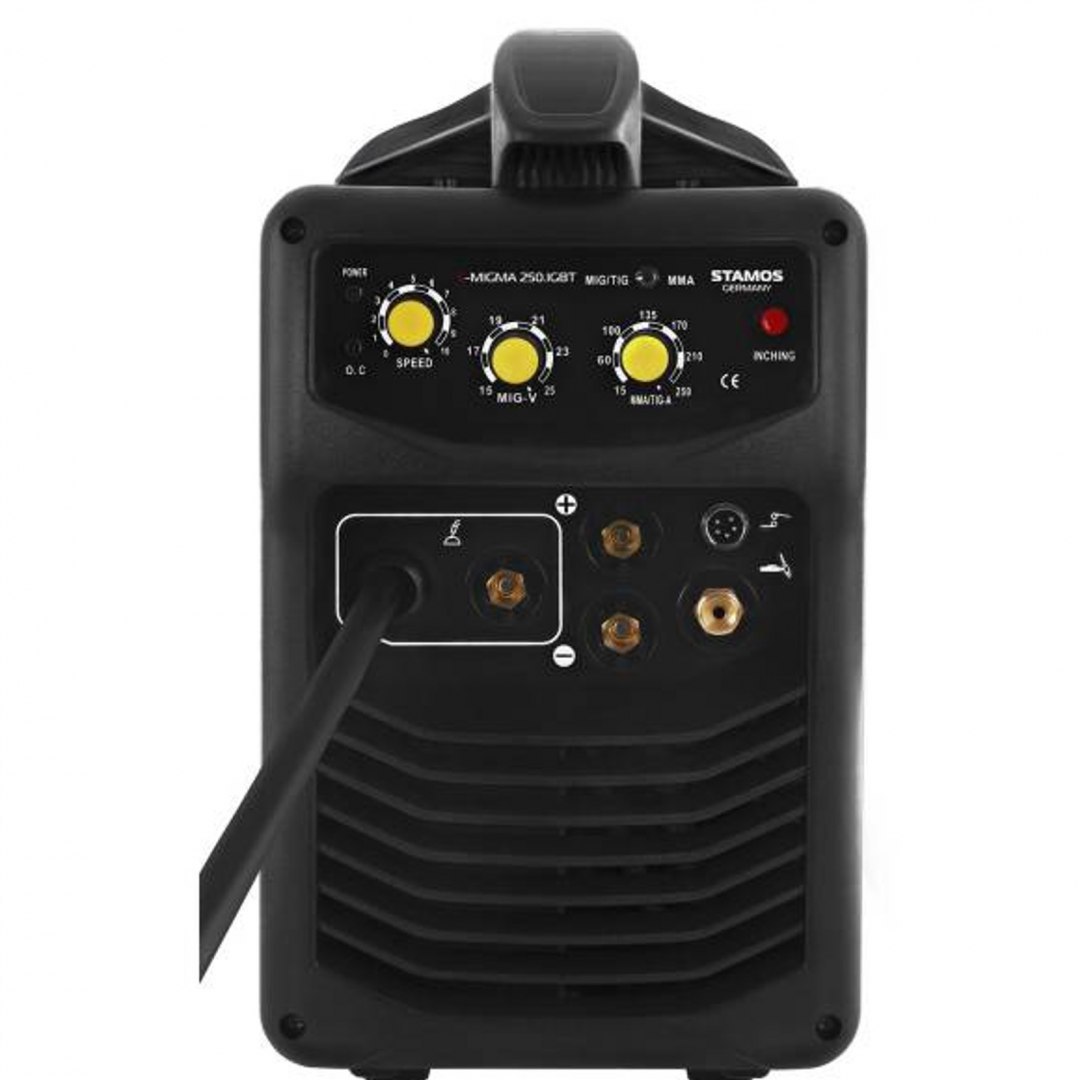 Spawarka półautomat spawalniczy migomat TIG MIG/MAG MMA 250A IGBT Stamos Germany + drut 5kg Stamos Germany Spawarka półautomat spawalniczy migomat TIG MIG/MAG MMA 250A IGBT Stamos Germany + drut 5kg Stamos Germany