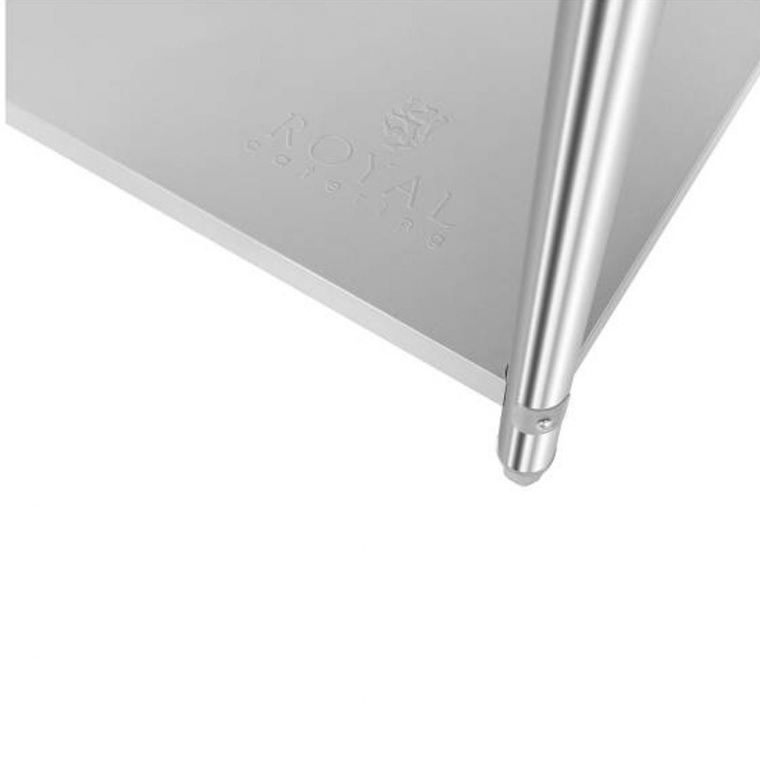 Stół roboczy gastronomiczny ze stali nierdzewnej z nadstawką 120x60cm Royal Catering Stół roboczy gastronomiczny ze stali nierdzewnej z nadstawką 120x60cm Royal Catering