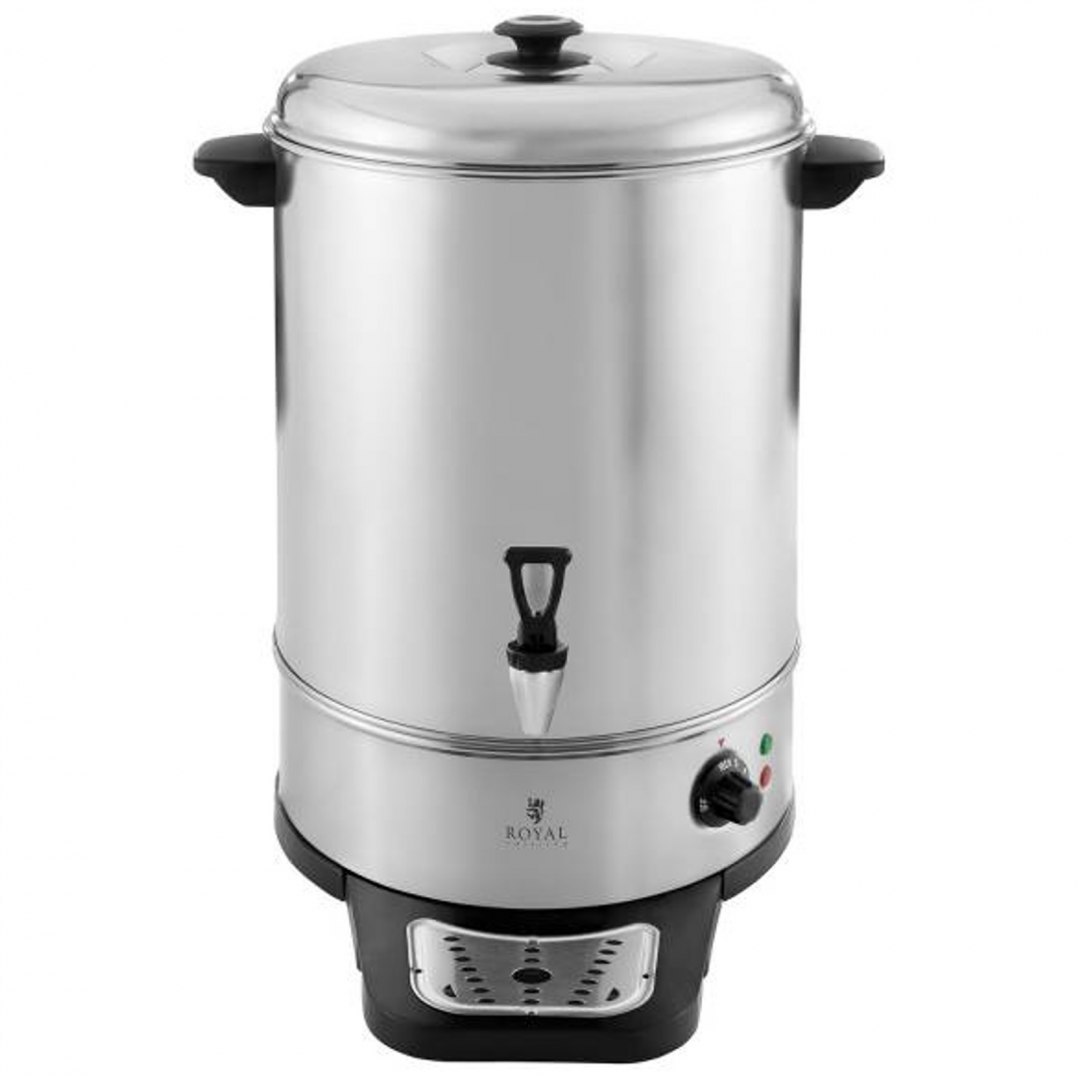 Warnik podgrzewacz z kratką ociekową do wody grzańca stal nierdzewna 230V 30L Royal Catering Warnik podgrzewacz z kratką ociekową do wody grzańca stal nierdzewna 230V 30L Royal Catering