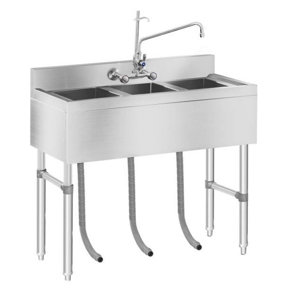 Zlew gastronomiczny ze stali nierdzewnej basen 3 komorowy 100x50cm Royal Catering Zlew gastronomiczny ze stali nierdzewnej basen 3 komorowy 100x50cm Royal Catering