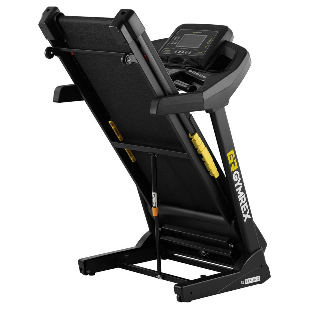 Bieżnia elektryczna składana treningowa do 150 kg 12 programów wentylator LCD 1837 W GYMREX Bieżnia elektryczna składana treningowa do 150 kg 12 programów wentylator LCD 1837 W GYMREX