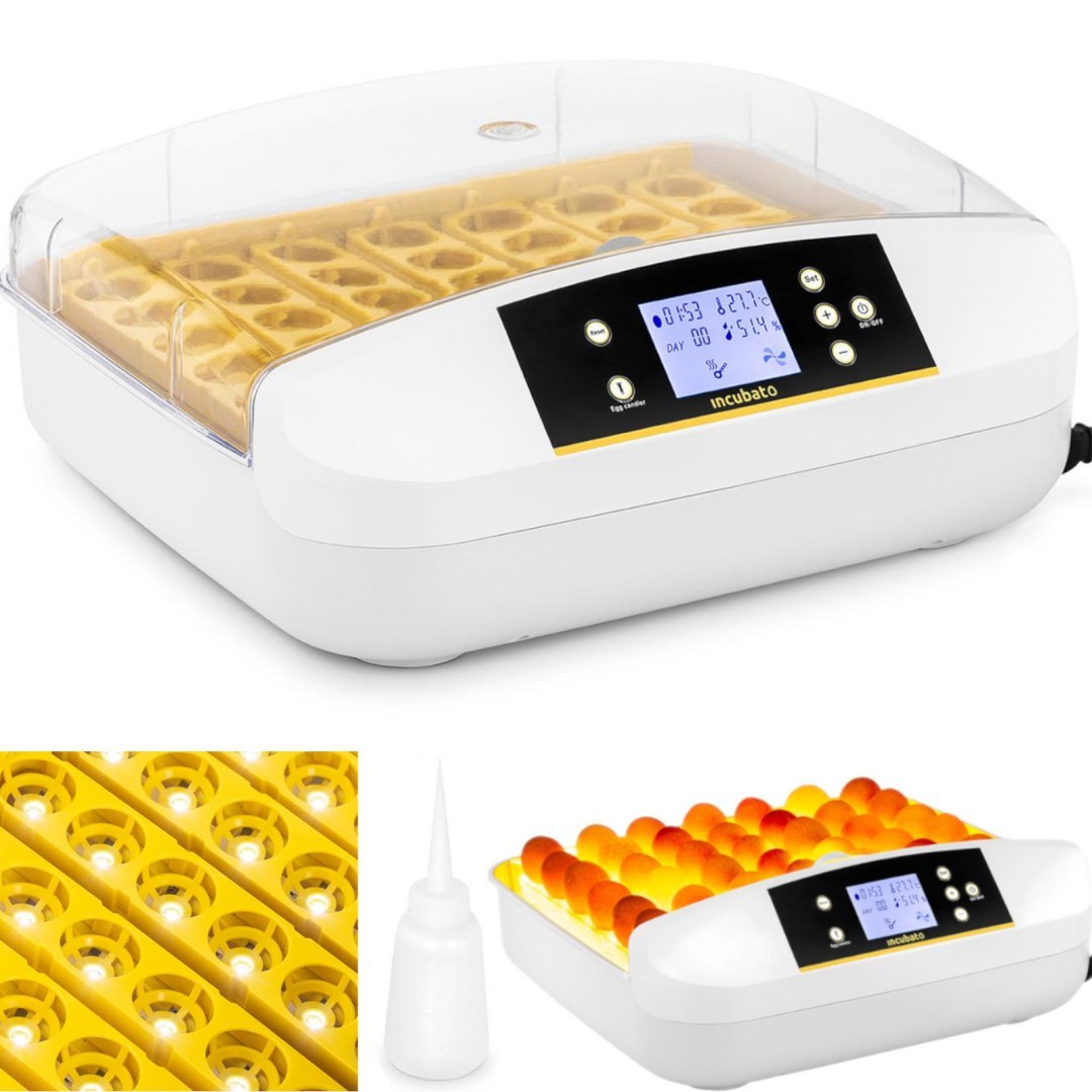 Inkubator wylęgarka klujnik do 42 jaj kurzych 90 W + owoskop Incubato
