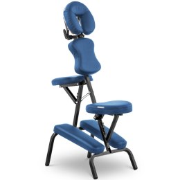Krzesło do masażu tatuażu przenośne składane Montpellier Blue do 130 kg niebieskie Physa