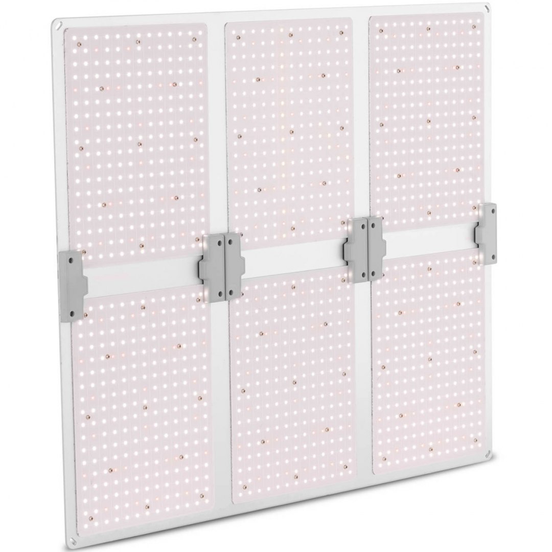 Lampa do uprawy wzrostu roślin pełne spektrum 72 x 60 cm 1404 LED 600 W srebrna Hillvert Lampa do uprawy wzrostu roślin pełne spektrum 72 x 60 cm 1404 LED 600 W srebrna Hillvert