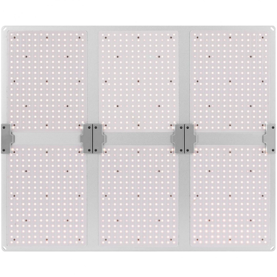 Lampa do uprawy wzrostu roślin pełne spektrum 72 x 60 cm 1404 LED 600 W srebrna Hillvert Lampa do uprawy wzrostu roślin pełne spektrum 72 x 60 cm 1404 LED 600 W srebrna Hillvert