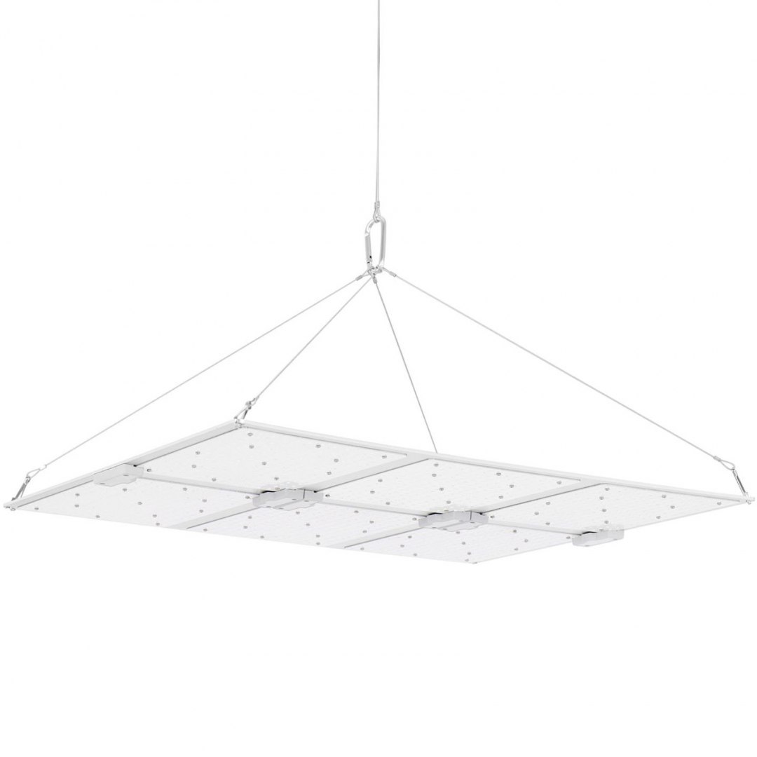 Lampa do uprawy wzrostu roślin pełne spektrum 72 x 60 cm 1404 LED 600 W srebrna Hillvert Lampa do uprawy wzrostu roślin pełne spektrum 72 x 60 cm 1404 LED 600 W srebrna Hillvert
