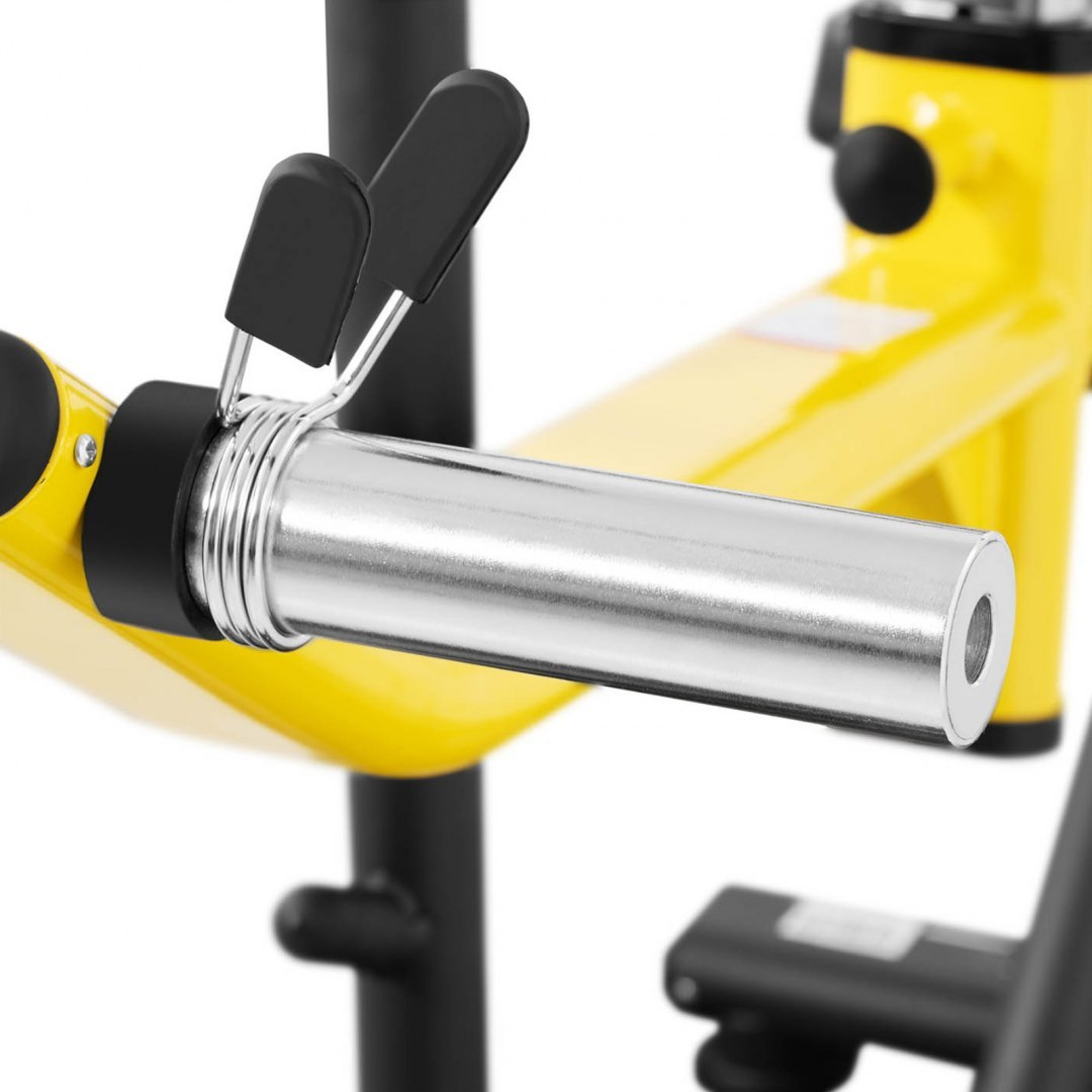 Maszyna urządzenie do treningu mięśni łydek łydkownica 135 kg czarno-żółta GYMREX Maszyna urządzenie do treningu mięśni łydek łydkownica 135 kg czarno-żółta GYMREX