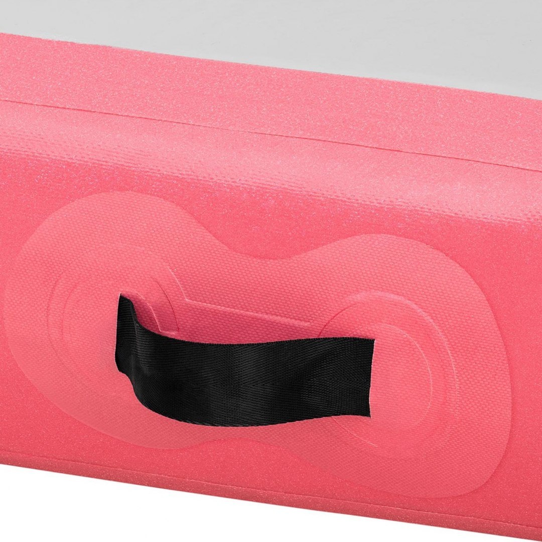 Mata materac ścieżka gimnastyczna akrobatyczna nadmuchiwana 500 x 100 x 20 cm różowa GYMREX
