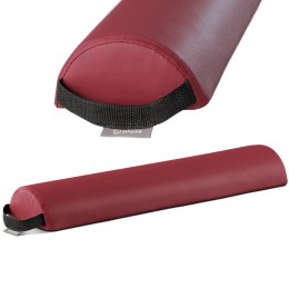 Półwałek rehabilitacyjny lędźwiowy do masażu ćwiczeń z uchwytem 64.5 x 15 x 7.5 cm czerwony Physa