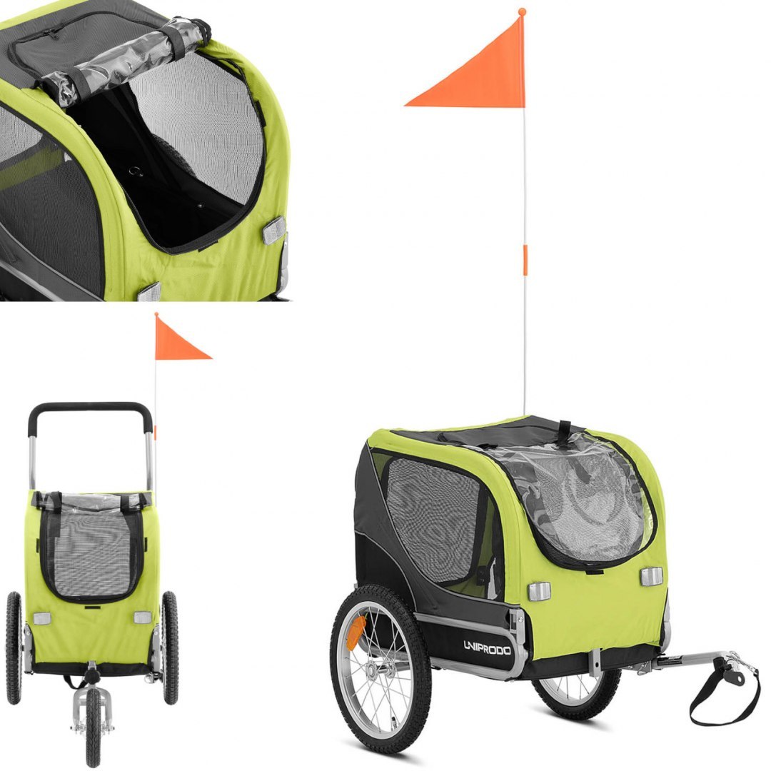 Przyczepka rowerowa transportowa dla psów zwierząt do 20 kg + plandeka UNIPRODO Przyczepka rowerowa transportowa dla psów zwierząt do 20 kg + plandeka UNIPRODO