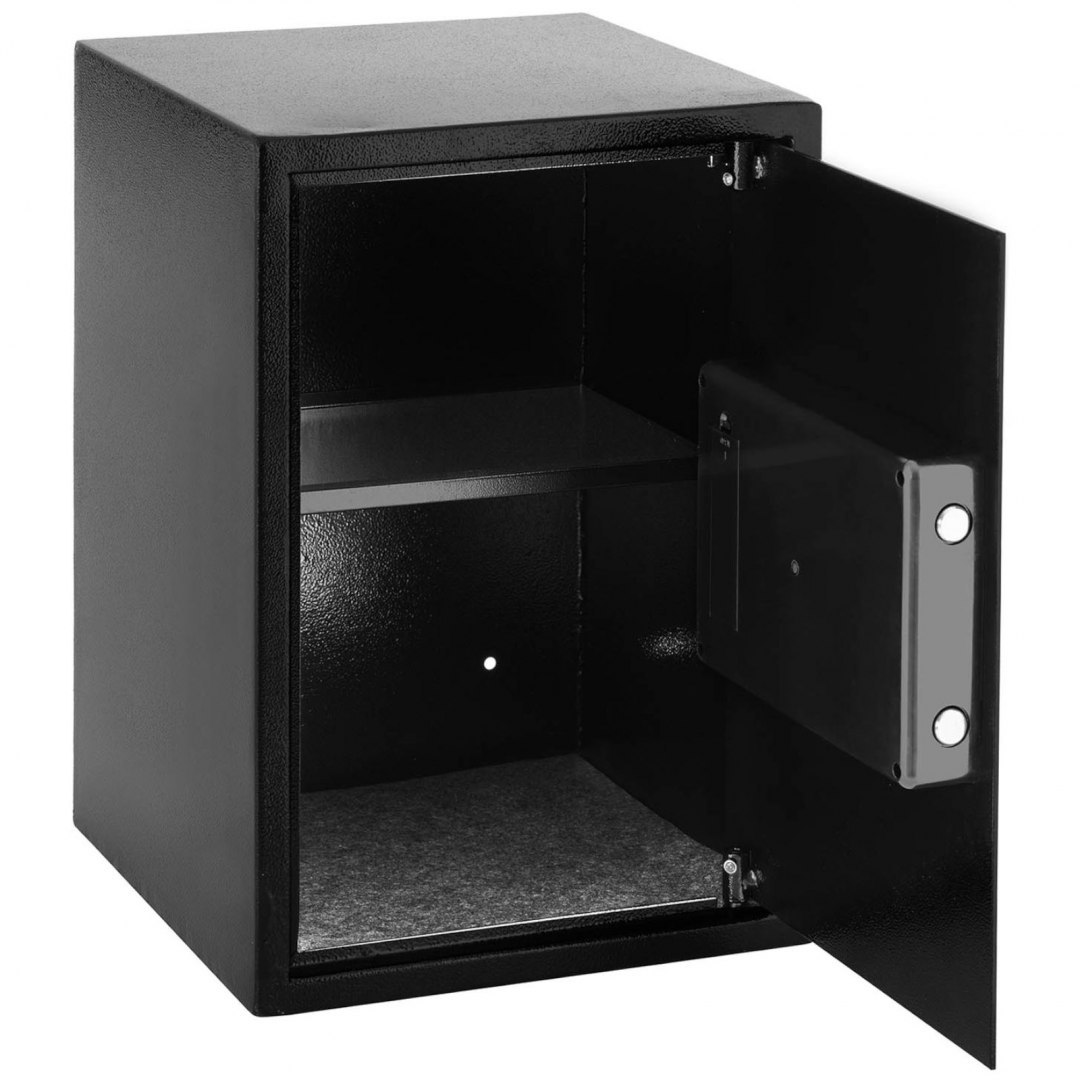 Sejf elektroniczy domowy biurowy z zamkiem szyfrowym stalowy 35x34.5x50 cm Stamony Sejf elektroniczy domowy biurowy z zamkiem szyfrowym stalowy 35x34.5x50 cm Stamony