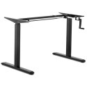 Stelaż rama biurka z ręczną regulacją wysokości 73-124 cm do 70 kg CZARNY FROMM&amp;STARCK