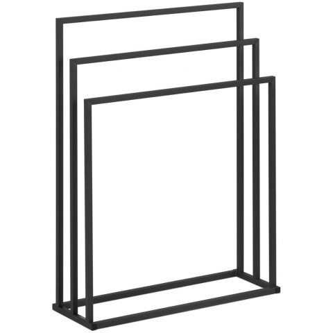 Stojak wieszak na 3 ręczniki wolnostojący podłogowy STAL 65 x 21.5 x 84 cm ciemnoszary Physa Stojak wieszak na 3 ręczniki wolnostojący podłogowy STAL 65 x 21.5 x 84 cm ciemnoszary Physa