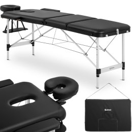 Stół łóżko do masażu przenośne składane Bordeux Black do 180 kg czarne Physa