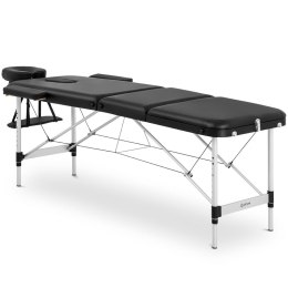 Stół łóżko do masażu przenośne składane Bordeux Black do 180 kg czarne Physa