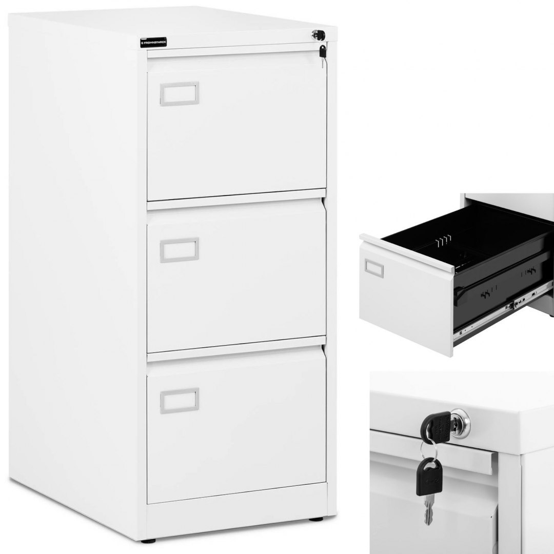 Szafa kartotekowa biurowa metalowa do kartotek dokumentów A4/F4 3 szuflady FROMM&amp;STARCK