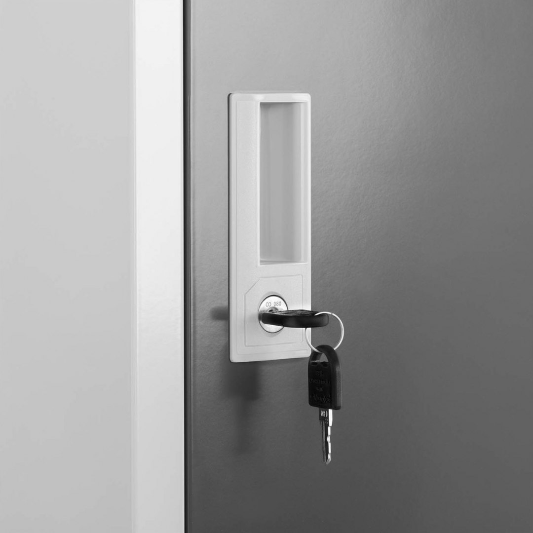 Szafa skrytka socjalna ubraniowa metalowa z zamkami na klucz 2-drzwiowa FROMM&amp;STARCK