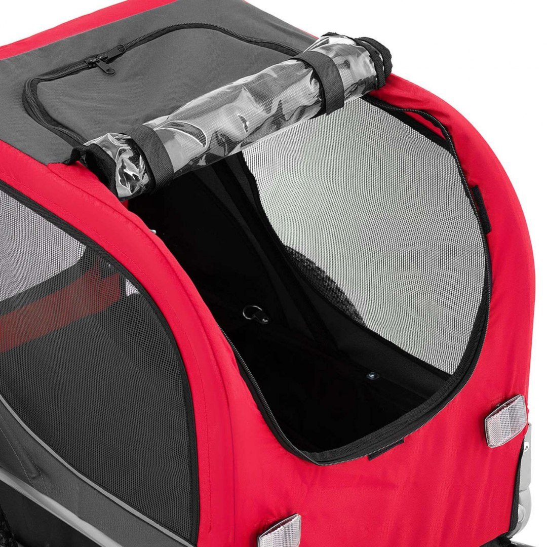 Wózek przyczepka rowerowa transportowa z plandeką do przewozu zwierząt psów do 20 kg UNIPRODO Wózek przyczepka rowerowa transportowa z plandeką do przewozu zwierząt psów do 20 kg UNIPRODO