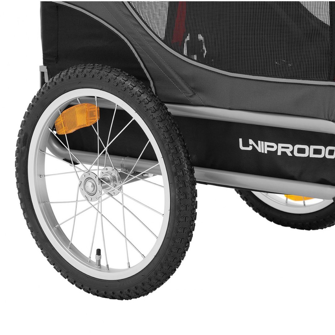 Wózek przyczepka rowerowa transportowa z plandeką do przewozu zwierząt psów do 20 kg UNIPRODO