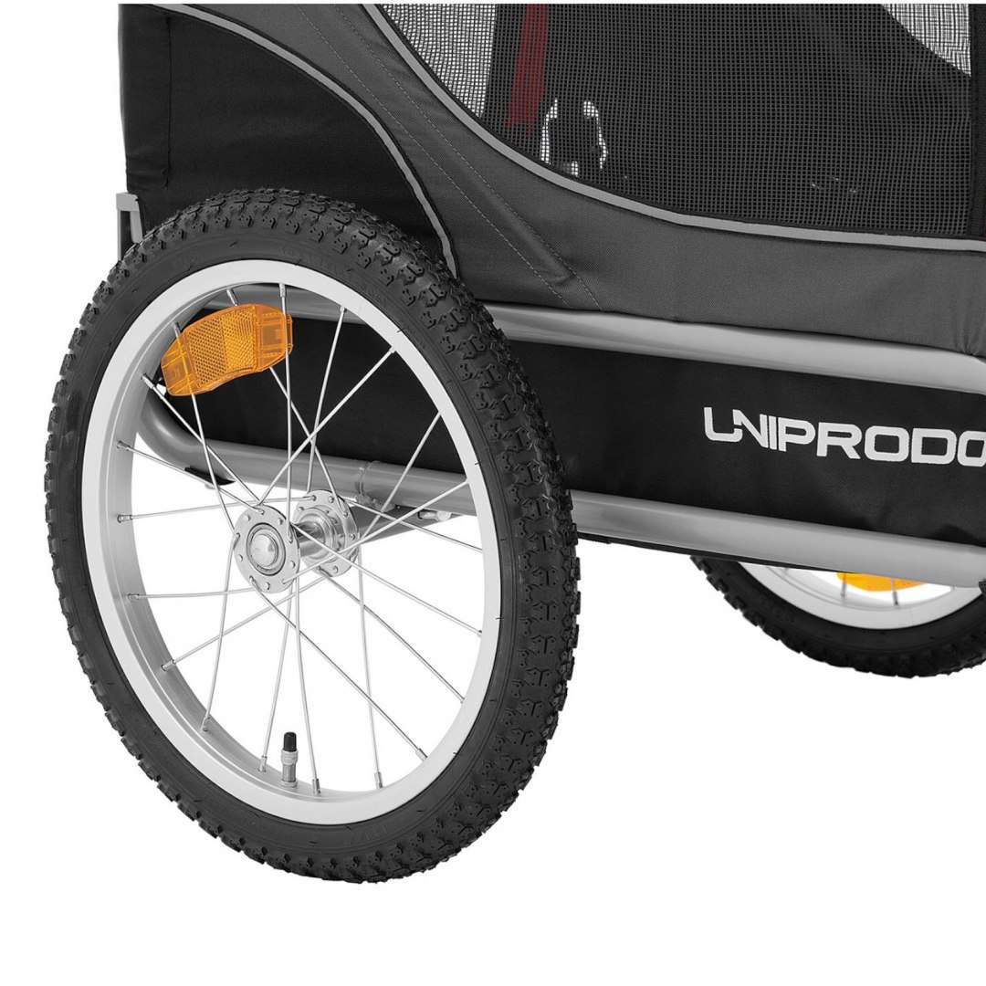 Wózek przyczepka rowerowa transportowa z plandeką do przewozu zwierząt psów do 20 kg UNIPRODO Wózek przyczepka rowerowa transportowa z plandeką do przewozu zwierząt psów do 20 kg UNIPRODO