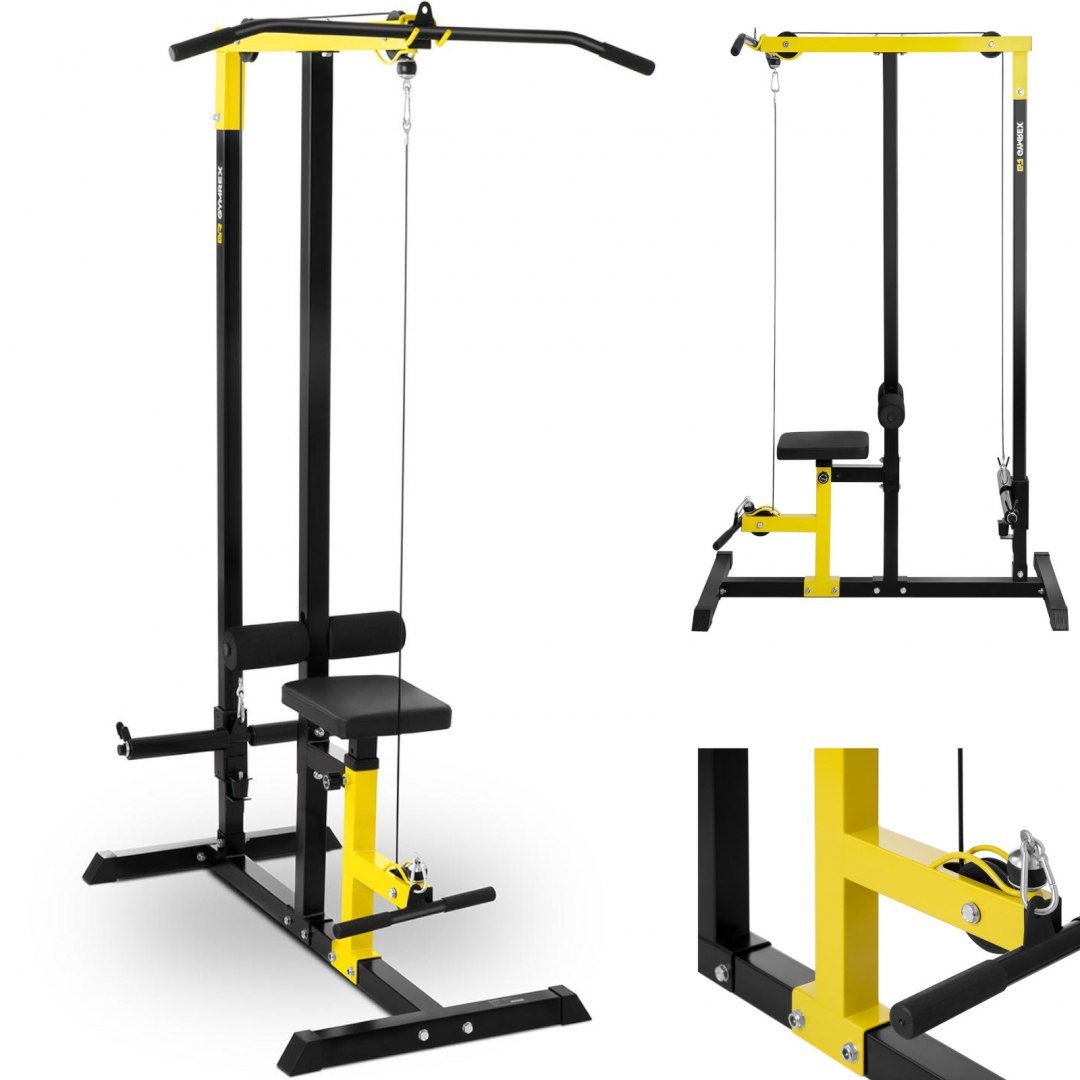 Wyciag górny do ćwiczeń mięśni pleców ramion domowa siłownia do 120 kg GYMREX Wyciag górny do ćwiczeń mięśni pleców ramion domowa siłownia do 120 kg GYMREX